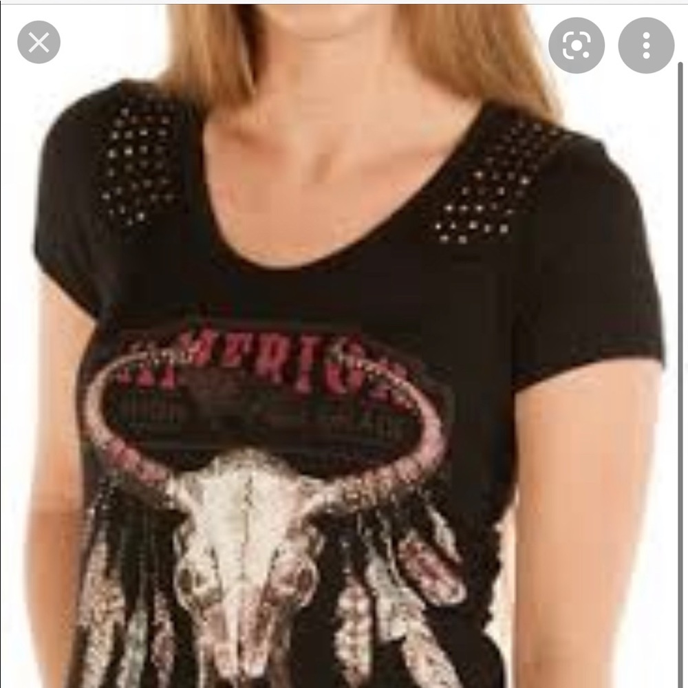 Liberty wear cowgirl feather American shirt